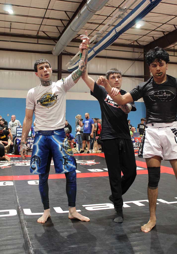 10th Planet Beaumont student winning at grappling competition