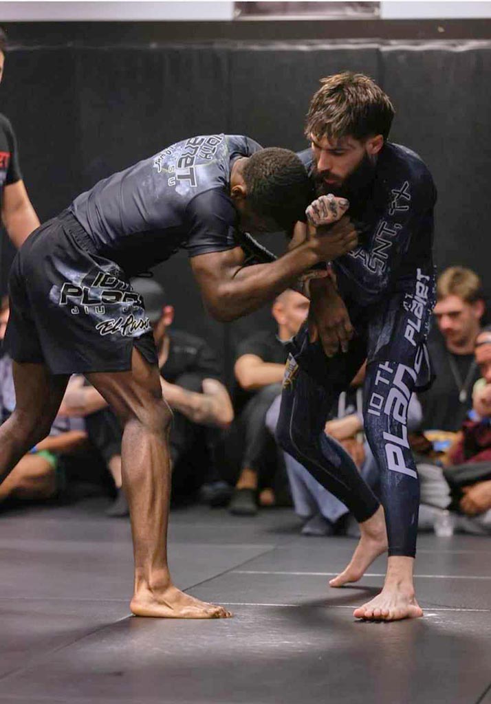 10th Planet Beaumont student winning with a takedown in competition