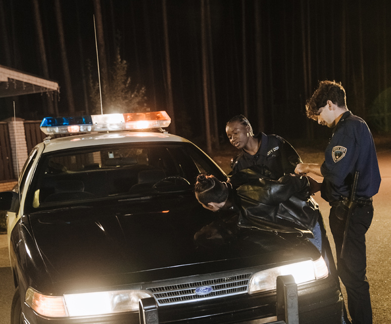 Law enforcement officer practicing defensive tactics at 10th Planet Beaumont