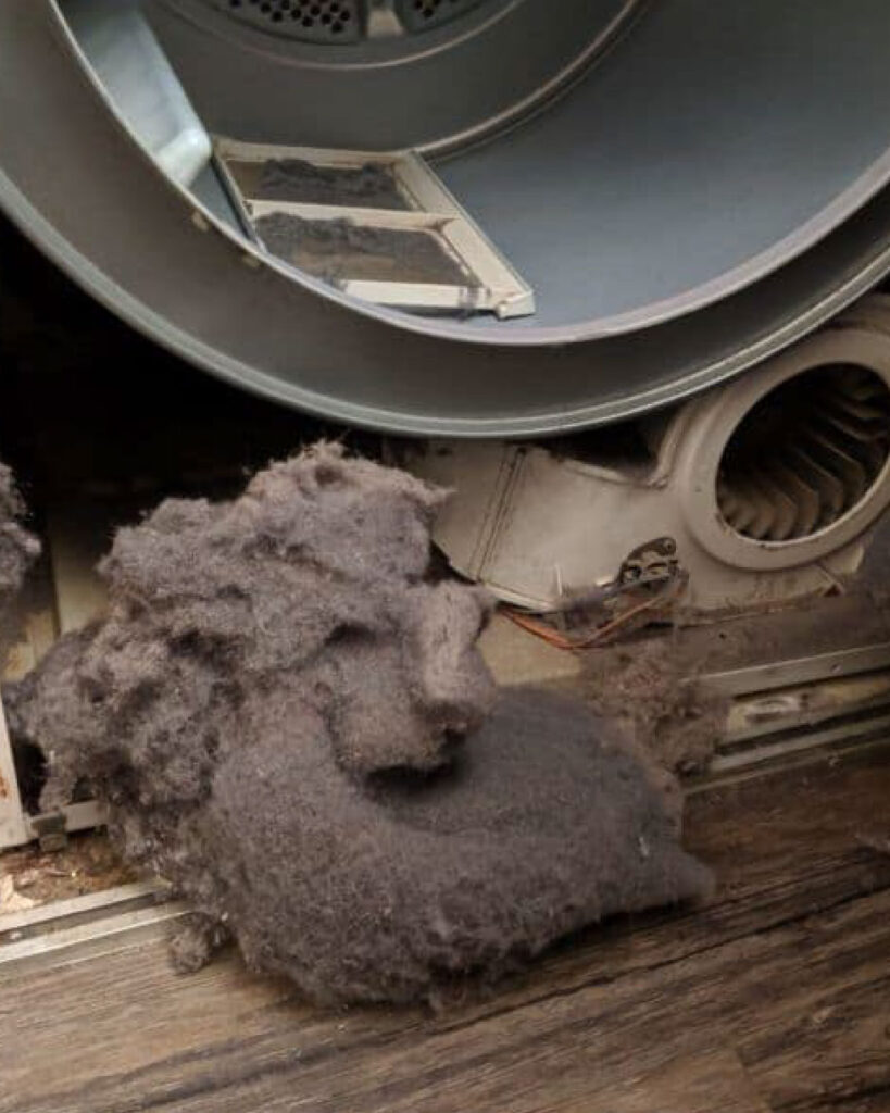 Professional dryer de-linting process