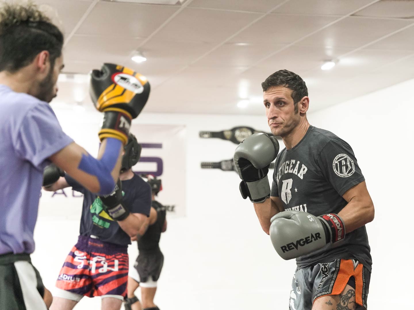 Adult Muay Thai striking class at Radius Martial Arts Academy in Fairfield, CT