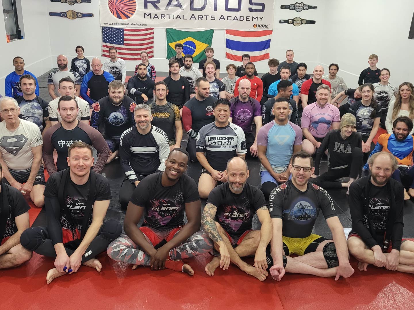 The welcoming front desk at Radius Martial Arts Academy in Fairfield, CT